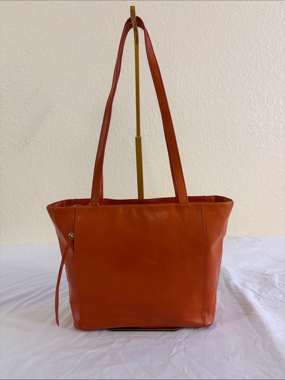 HOBO Haven Tote in Marigold Polished Leather